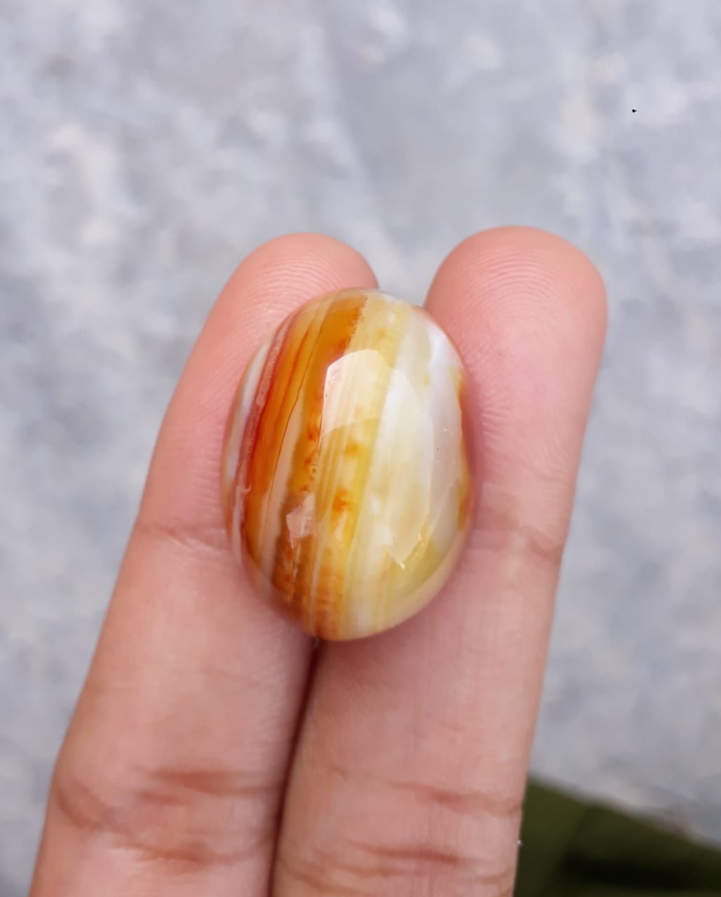 Natural Yellow Banded Agate - Sulaimani Aqeeq