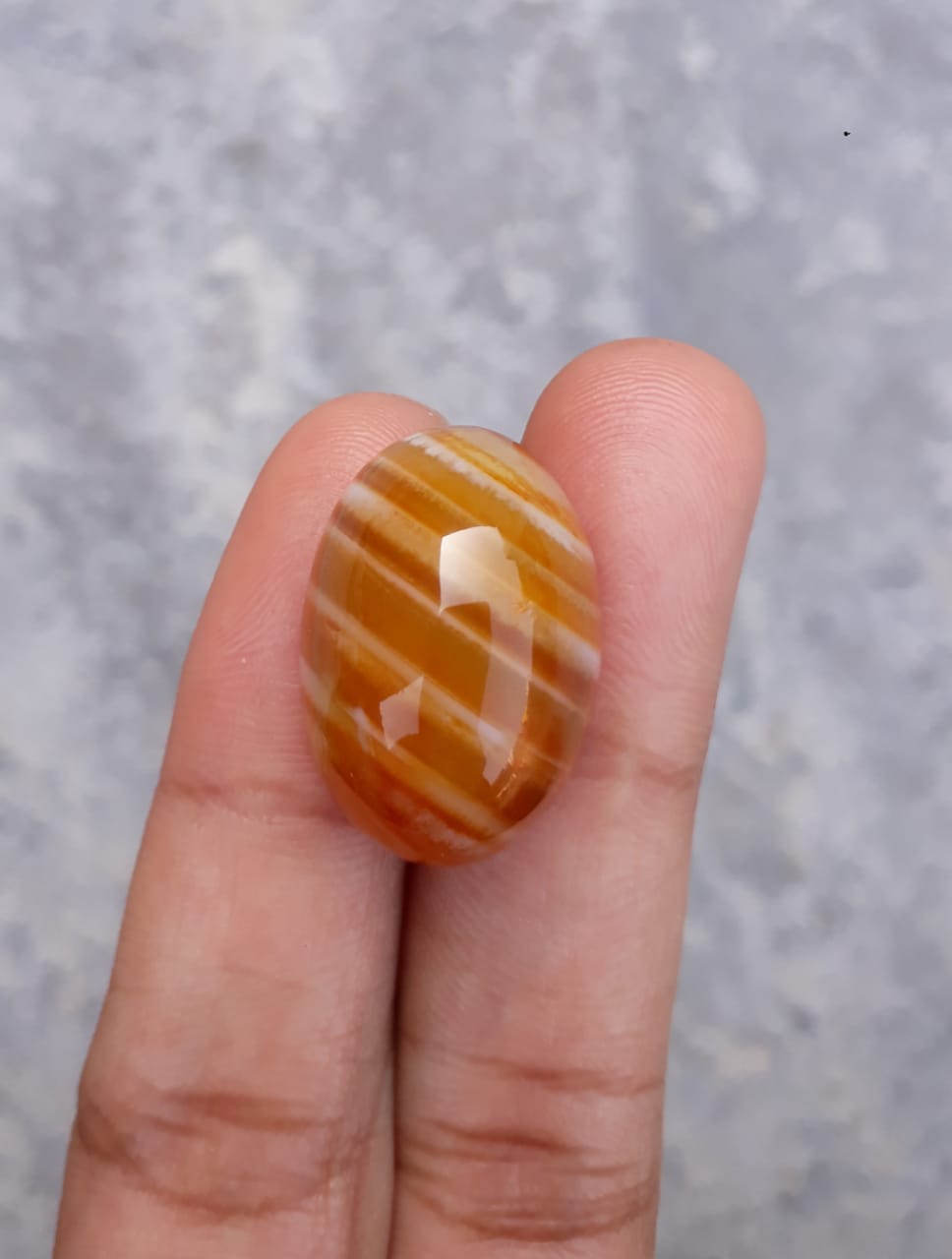 Honey colored Banded Agate - Sulaimani Aqeeq