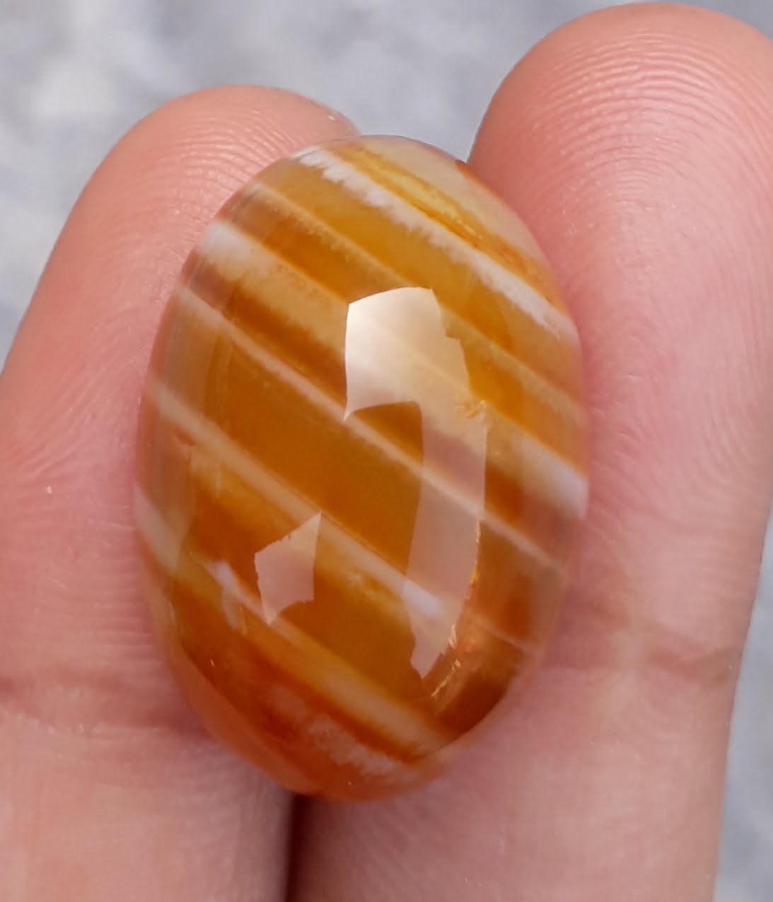 Honey colored Banded Agate - Sulaimani Aqeeq