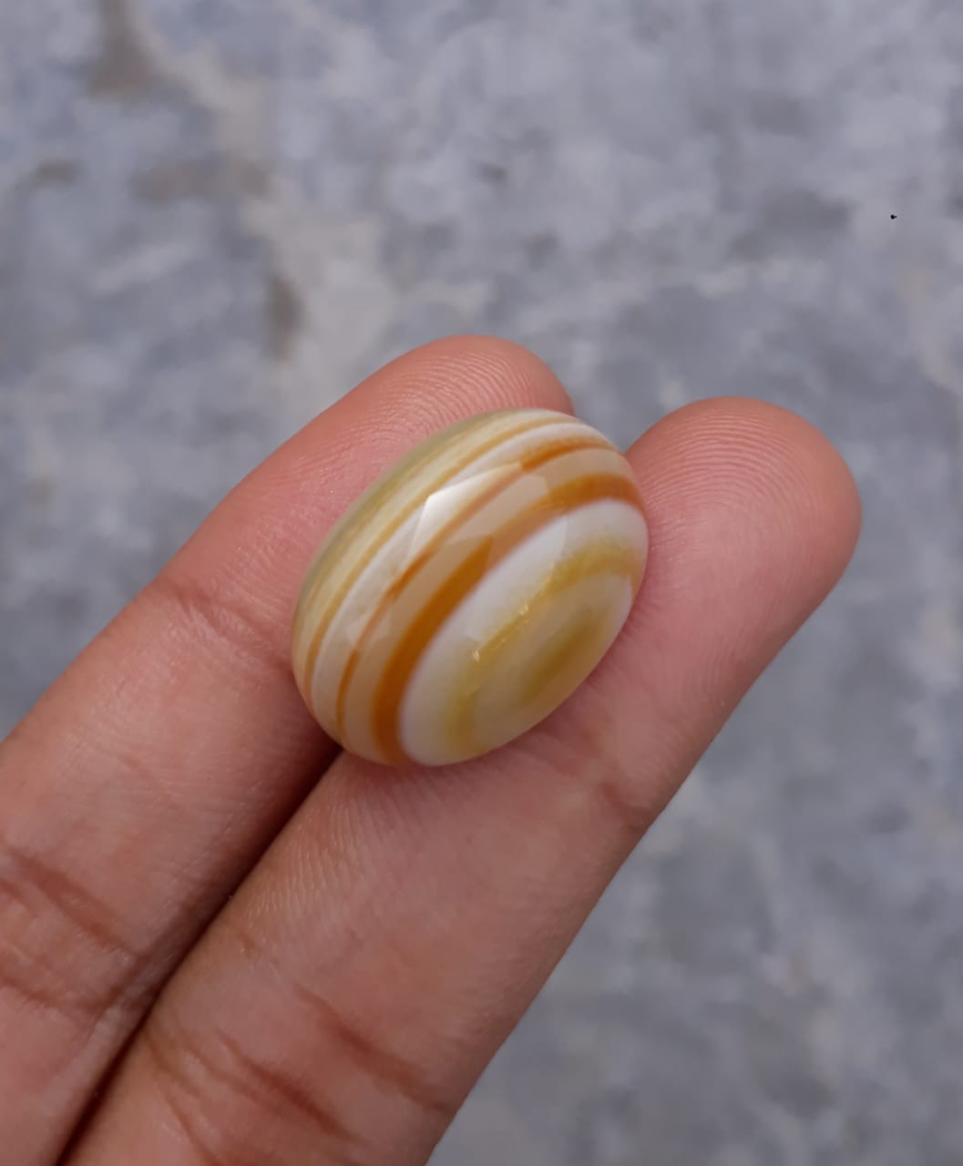 Natural Yellow Banded Agate - Sulaimani Aqeeq