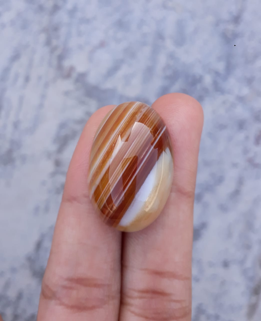 50ct Banded Agate - Sulaimani Aqeeq - 29x20x14mm