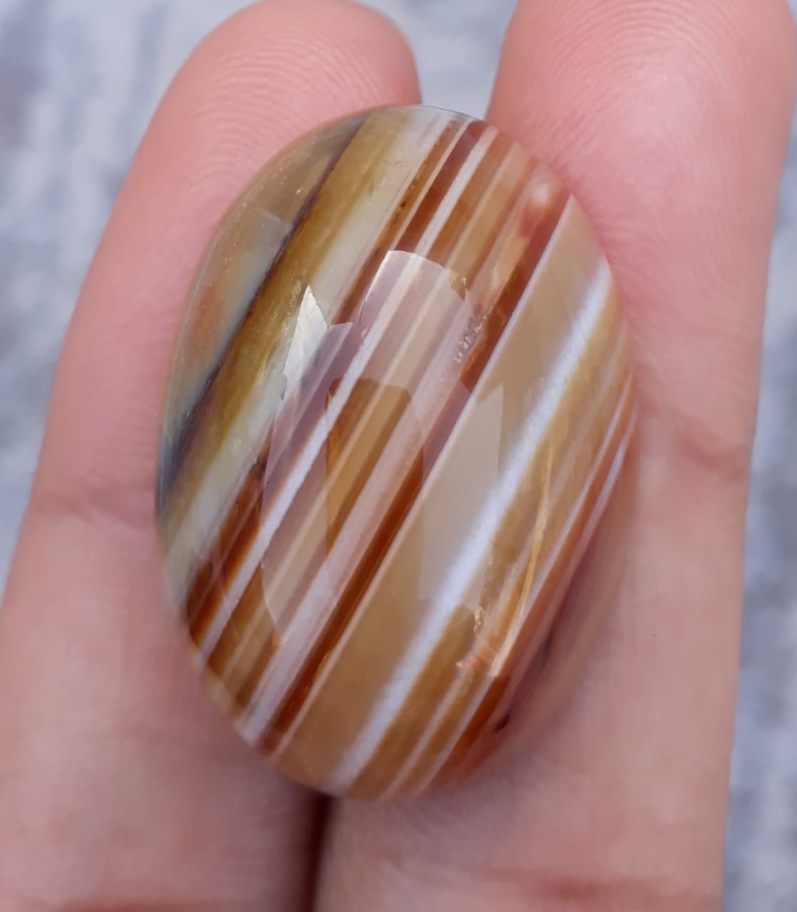 53ct Banded Agate - Sulaimani Aqeeq - 28x21x15mm