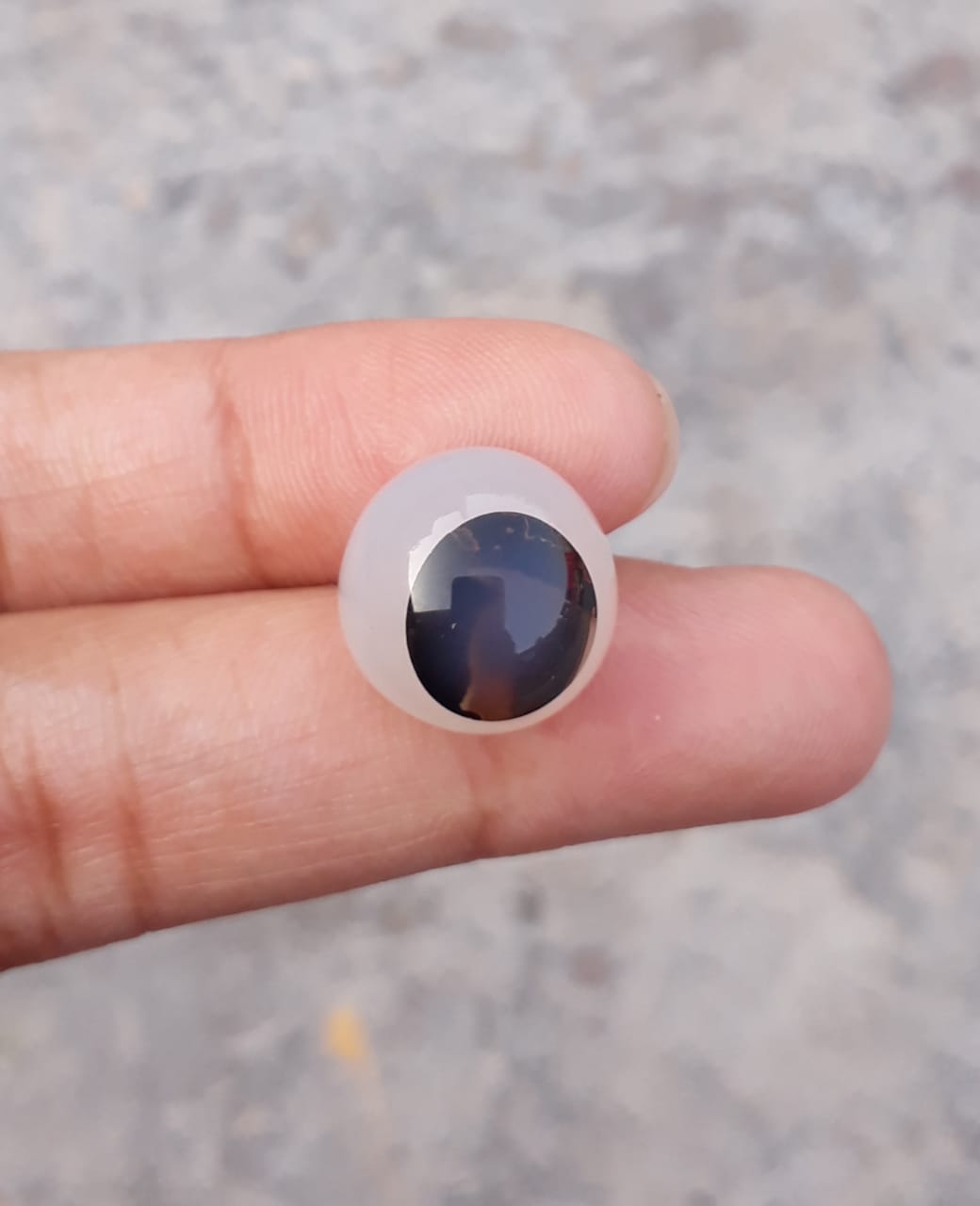 14.2ct Natural Eye Agate For Sale - Aqeeq - Dimension 14x14x9mm