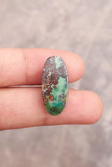 8.8ct Natural Turquoise, Green Matrix Turquoise - 21x10mm