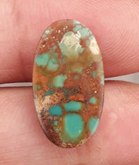 5.6ct Natural Turquoise, Green Matrix Turquoise, Sajri Feroza Real Firoza Stone,Dimensions -18.2x10.5mm