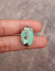 12ct Natural Turquoise, Green Matrix Turquoise, Shajri Feroza, Real Firoza Stone,Dimensions -20x12.8mm