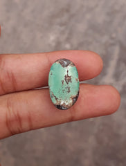 12ct Natural Turquoise, Green Matrix Turquoise, Shajri Feroza, Real Firoza Stone,Dimensions -20x12.8mm