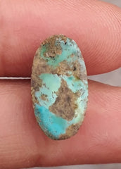 4.6ct Natural Turquoise, Green Matrix Turquoise, Shajri Feroza, Real Firoza Stone,Dimensions -17x9mm