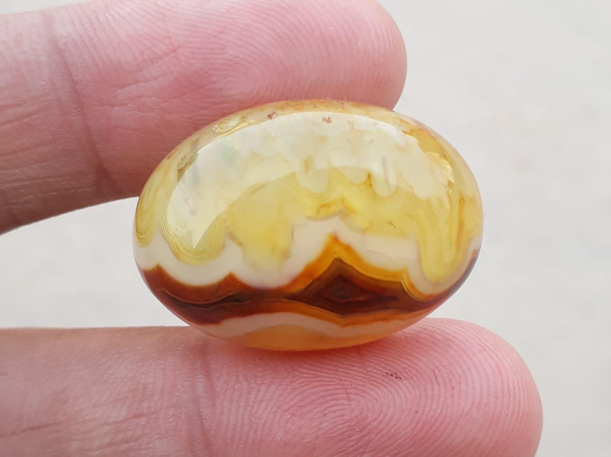 Yellow Fortified Agate - Sulaimani Aqeeq