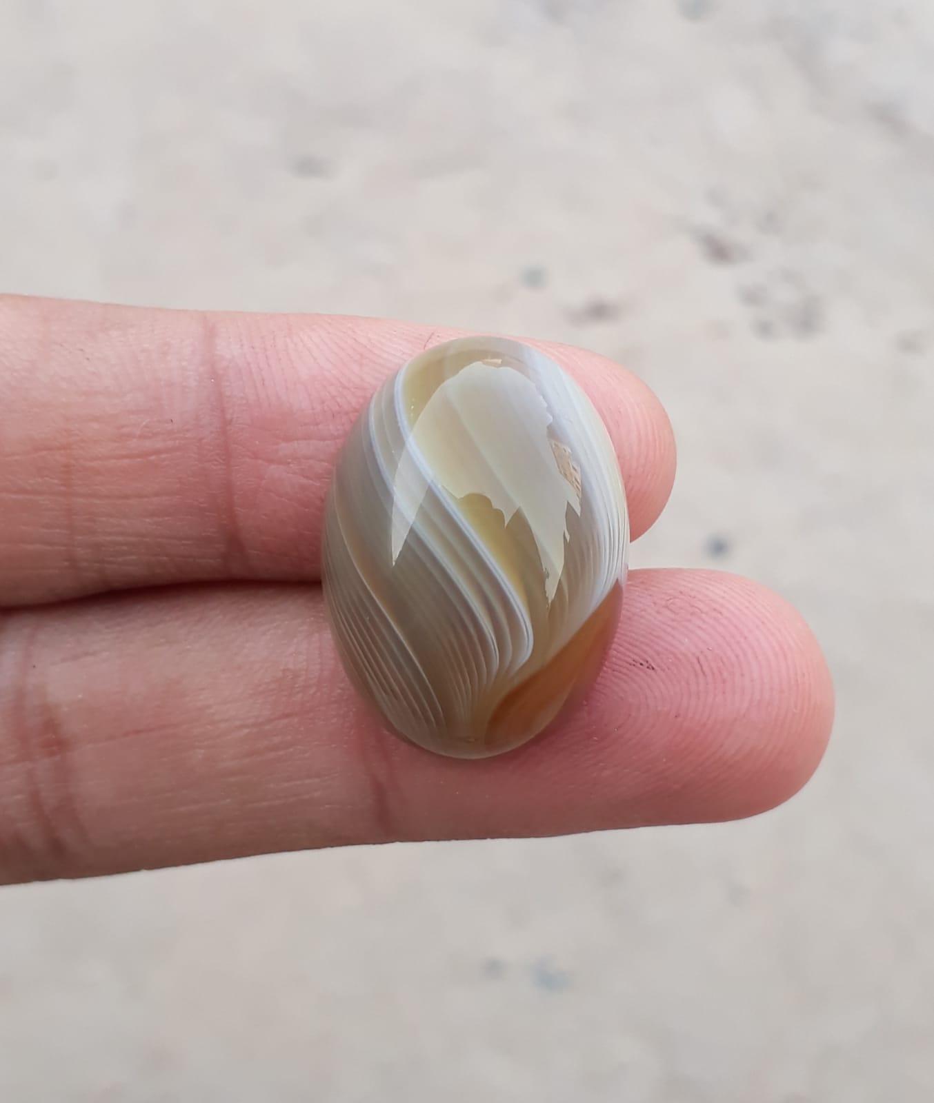 Shadow Agate Cabochon - Sulaimani Aqeeq