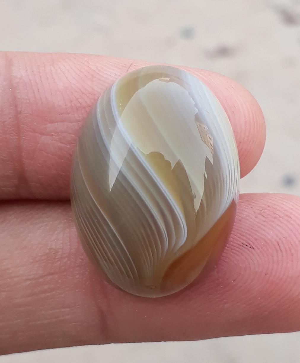 Shadow Agate Cabochon - Sulaimani Aqeeq