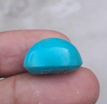 Natural Certified Turquoise - Blue Turquoise Feroza -19ct-20x13mm