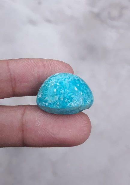 Natural Certified Turquoise- Blue Matrix Turquoise - Shajri Feroza-41ct-24x18mm