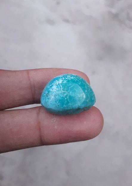 Natural Certified Turquoise- Blue Matrix Turquoise - Shajri Feroza-41ct-24x18mm