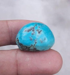 Natural Certified Turquoise - Blue Matrix Turquoise - Shajri Feroza- -51ct-24x19mm