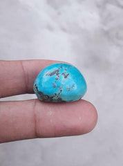 Natural Certified Turquoise - Blue Matrix Turquoise - Shajri Feroza- -51ct-24x19mm