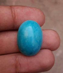 Natural Certified Turquoise  - BlueTurquoise - 26ct-25x17mm