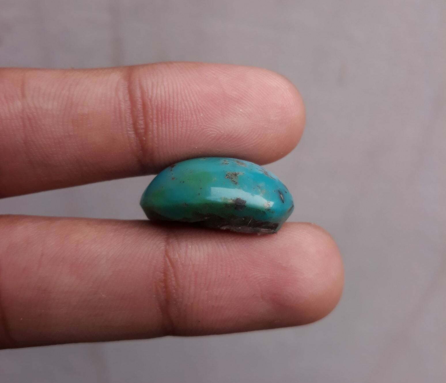 Natural Turquoise with Pyrite - Blue / GreenTurquoise - Shajri Feroza- 23ct-22x17mm