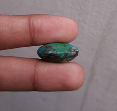 25.05ct Morenci Turquoise - Natural Turquoise  - Blue Green Turquoise - Shajri Feroza - 24x16mm