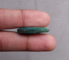 25ct Morenci Turquoise - Natural Turquoise  - Blue Green Matrix Turquoise - 29x21mm