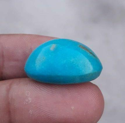 29ct Natural Certified Turquoise  - Blue Matrix Turquoise - Shajri Feroza-29ct-25x15mm